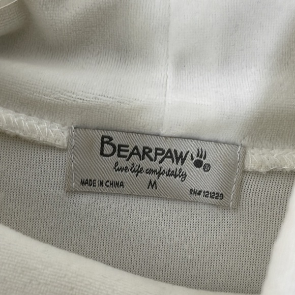 ❤️ BEARPAW Sweatshirt funnel neck drawstring super soft fleece Size M - Picture 5 of 6